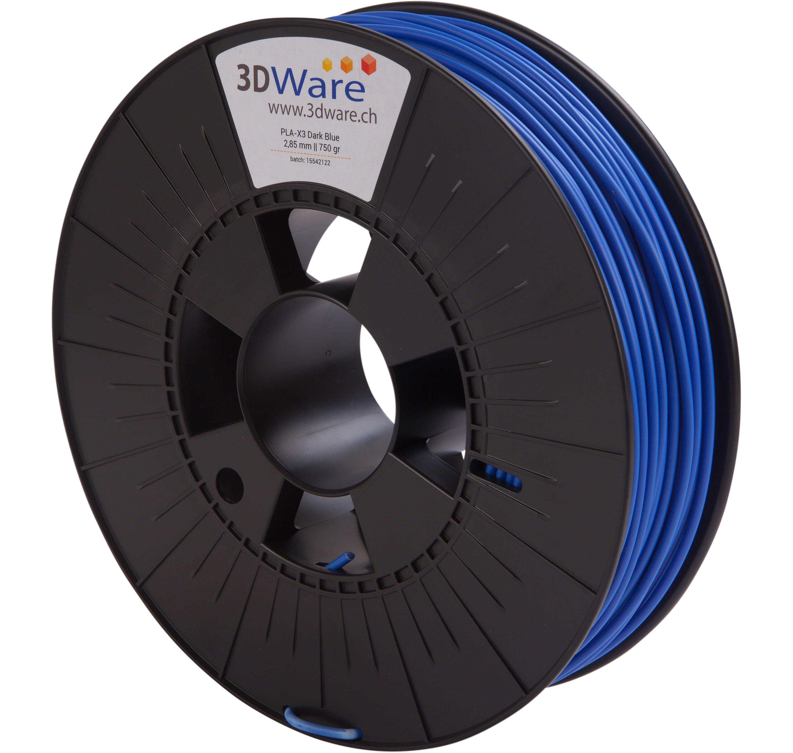 Dutch Filament PLA X3 Blau 3mm M01123106.075 3DWare Shop Schweiz